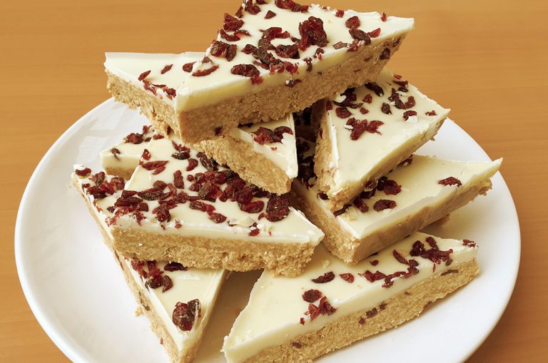 White Chocolate & Cranberry Slice